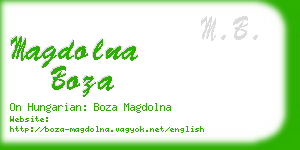 magdolna boza business card